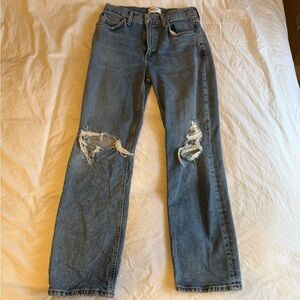 AGOLDE distressed straight jeans